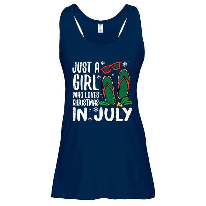 Just A Girl Who Loves Christmas In July Xmas Summer Wo Ladies Essential Flowy Tank