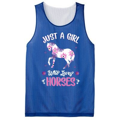 Just A Girl Who Loves Horses Gift Mesh Reversible Basketball Jersey Tank