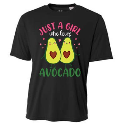 Just A Girl Who Loves Avocado Gift Idea For Women Cooling Performance Crew T-Shirt