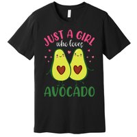 Just A Girl Who Loves Avocado Gift Idea For Women Premium T-Shirt