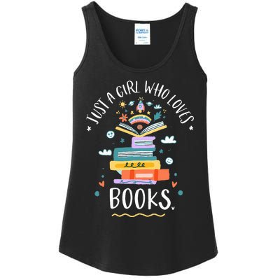 Just A Girl Who Loves Books Gifts For Bookworm Ladies Essential Tank