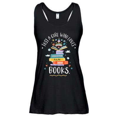 Just A Girl Who Loves Books Gifts For Bookworm Ladies Essential Flowy Tank