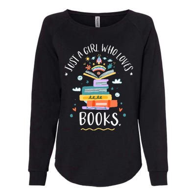 Just A Girl Who Loves Books Gifts For Bookworm Womens California Wash Sweatshirt