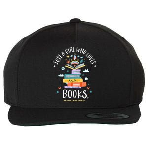 Just A Girl Who Loves Books Gifts For Bookworm Wool Snapback Cap