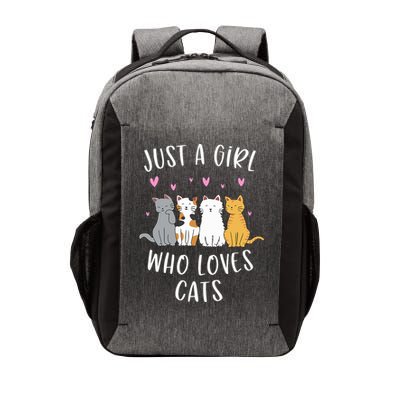 Just A Girl Who Loves Cats Cute Cat Lover Vector Backpack