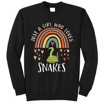 Just A Girl Who Loves Snakes Rainbow Gifts For Snake Lover Sweatshirt