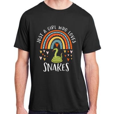 Just A Girl Who Loves Snakes Rainbow Gifts For Snake Lover Adult ChromaSoft Performance T-Shirt