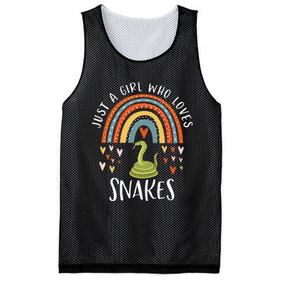 Just A Girl Who Loves Snakes Rainbow Gifts For Snake Lover Mesh Reversible Basketball Jersey Tank