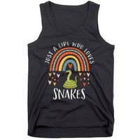 Just A Girl Who Loves Snakes Rainbow Gifts For Snake Lover Tank Top