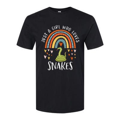 Just A Girl Who Loves Snakes Rainbow Gifts For Snake Lover Softstyle CVC T-Shirt