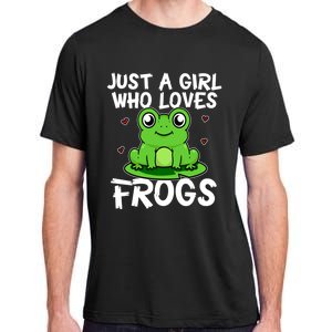 Just A Girl Who Loves Frogs Cute Green Frog Costume Gift Adult ChromaSoft Performance T-Shirt