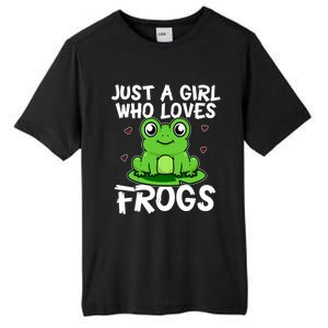 Just A Girl Who Loves Frogs Cute Green Frog Costume Gift Tall Fusion ChromaSoft Performance T-Shirt