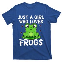 Just A Girl Who Loves Frogs Cute Green Frog Costume Gift T-Shirt