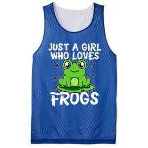 Just A Girl Who Loves Frogs Cute Green Frog Costume Gift Mesh Reversible Basketball Jersey Tank