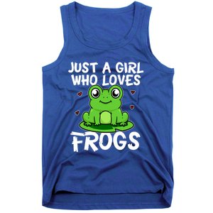 Just A Girl Who Loves Frogs Cute Green Frog Costume Gift Tank Top