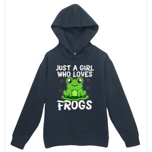 Just A Girl Who Loves Frogs Cute Green Frog Costume Gift Urban Pullover Hoodie