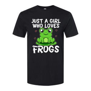 Just A Girl Who Loves Frogs Cute Green Frog Costume Gift Softstyle CVC T-Shirt