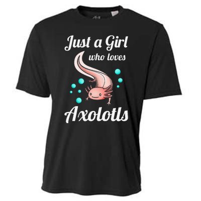 Just A Girl Who Loves Axolotls Axolotl Lovers Gift Cooling Performance Crew T-Shirt