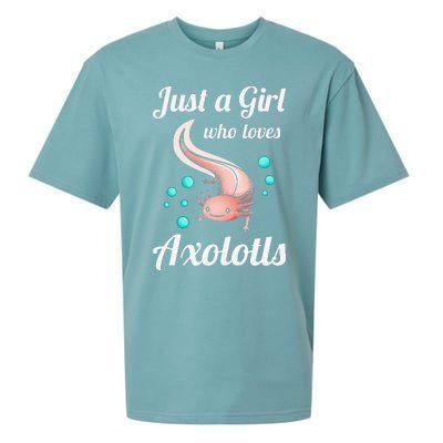 Just A Girl Who Loves Axolotls Axolotl Lovers Gift Sueded Cloud Jersey T-Shirt