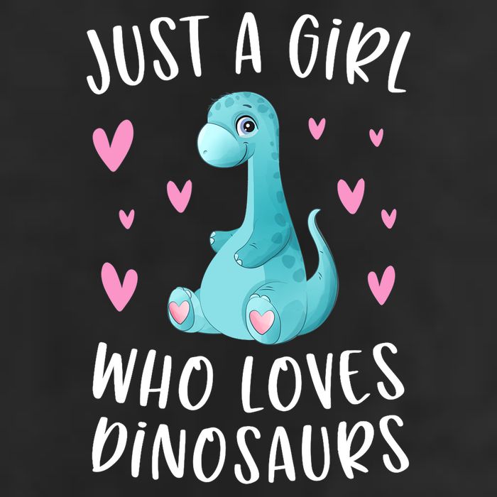 Just A Girl Who Loves Dinosaurs Cute Dinosaur Dino Lover 7 Panel Mesh Trucker Snapback Hat