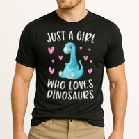 Just A Girl Who Loves Dinosaurs Cute Dinosaur Dino Lover Cooling Performance Crew T-Shirt