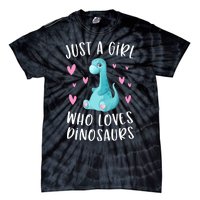 Just A Girl Who Loves Dinosaurs Cute Dinosaur Dino Lover Tie-Dye T-Shirt