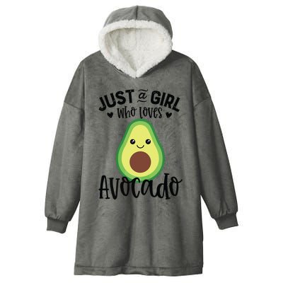 Just A Girl Who Loves Avocado Women Girl Hooded Wearable Blanket