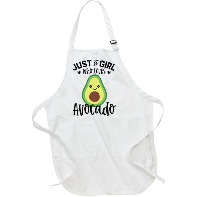 Just A Girl Who Loves Avocado Women Girl Full-Length Apron With Pockets