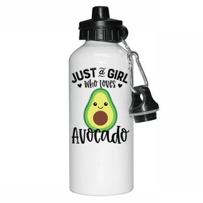 Just A Girl Who Loves Avocado Women Girl Aluminum Water Bottle 