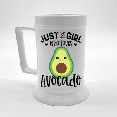 Just A Girl Who Loves Avocado Women Girl Beer Stein