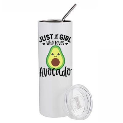 Just A Girl Who Loves Avocado Women Girl Stainless Steel Tumbler