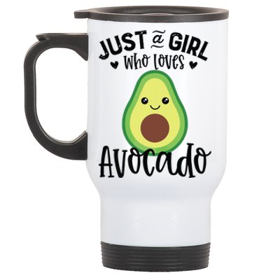 Just A Girl Who Loves Avocado Women Girl Stainless Steel Travel Mug