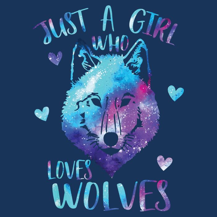 Just A Girl Who Loves Wolves Watercolor Cute Wolf Lover Womens Tank Top