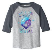 Just A Girl Who Loves Wolves Watercolor Cute Wolf Lover Toddler Fine Jersey T-Shirt