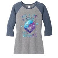 Just A Girl Who Loves Wolves Watercolor Cute Wolf Lover Women's Tri-Blend 3/4-Sleeve Raglan Shirt