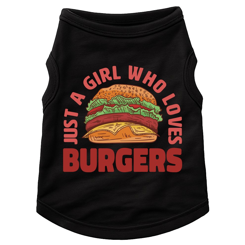 Just A Girl Who Loves Burgers Doggie Tank