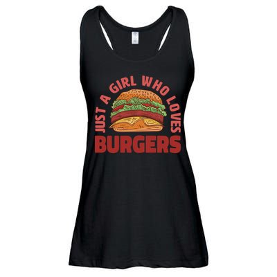 Just A Girl Who Loves Burgers Ladies Essential Flowy Tank