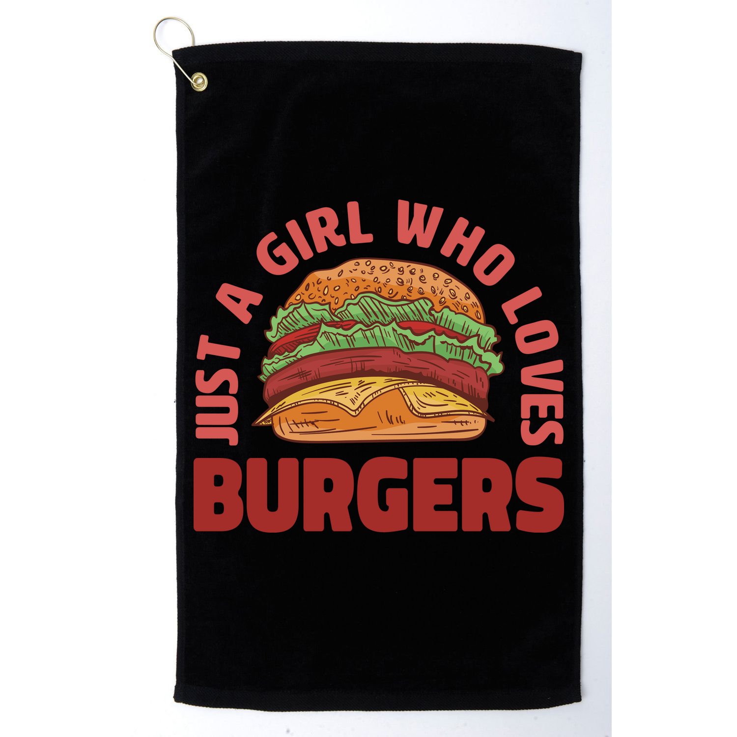 Just A Girl Who Loves Burgers Golf Towel