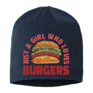 Just A Girl Who Loves Burgers Sustainable Beanie