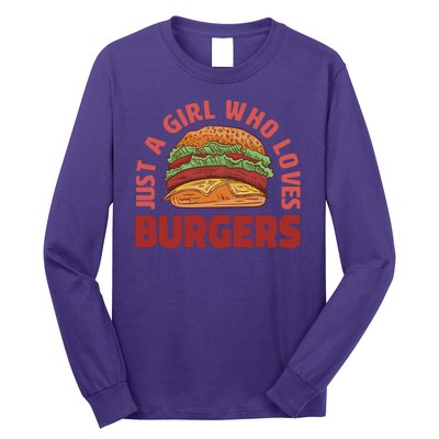 Just A Girl Who Loves Burgers Long Sleeve Shirt