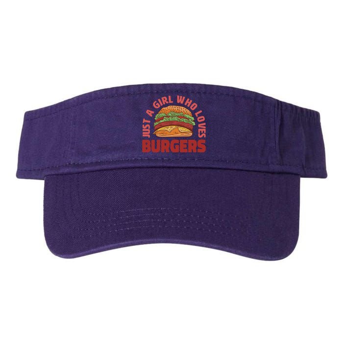 Just A Girl Who Loves Burgers Valucap Bio-Washed Visor