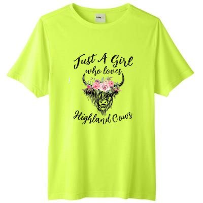 Just A Girl Who Loves Highland Cows Women Tall Fusion ChromaSoft Performance T-Shirt