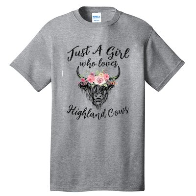 Just A Girl Who Loves Highland Cows Women Tall T-Shirt