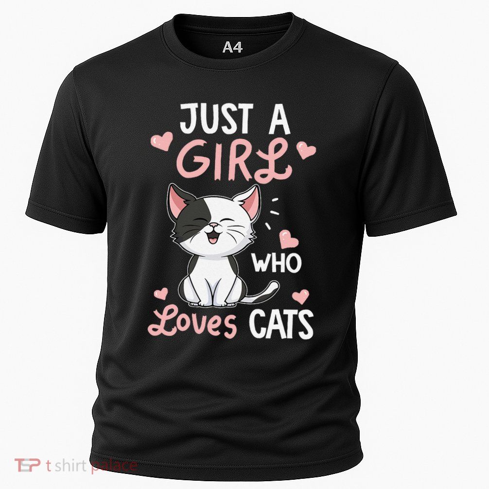 Just A Girl Who Loves Cats Cute Cat Lover Gifts Performance Shirt