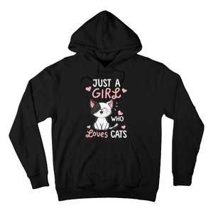 Just A Girl Who Loves Cats Cute Cat Lover Gifts Hoodie