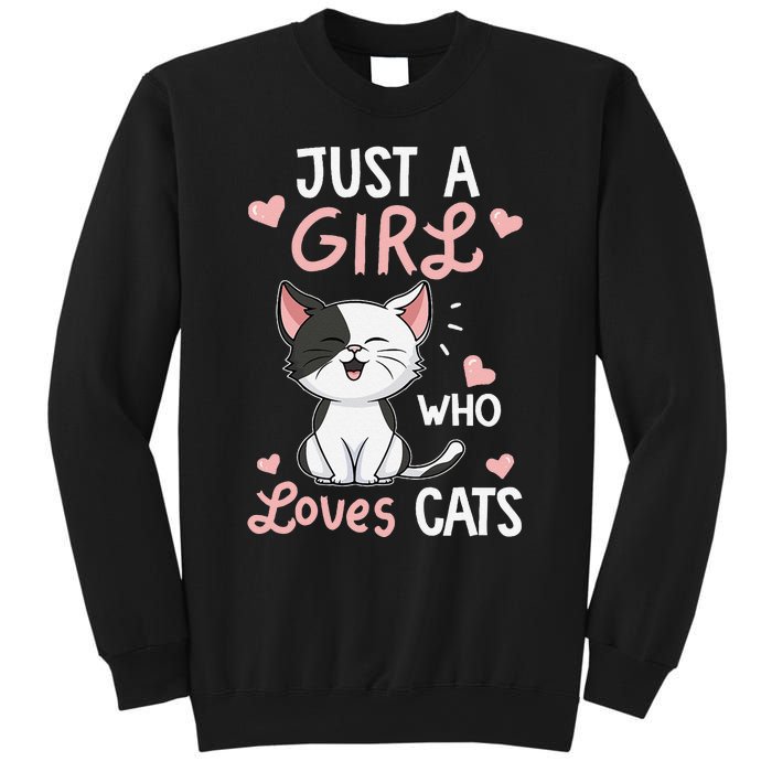 Just A Girl Who Loves Cats Cute Cat Lover Gifts Sweatshirt