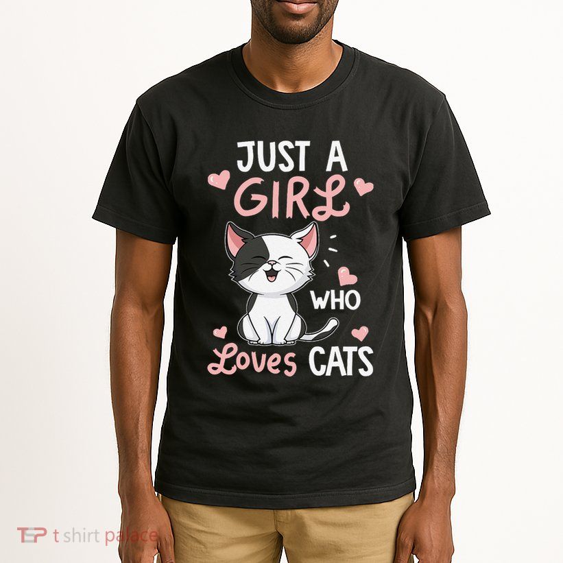 Just A Girl Who Loves Cats Cute Cat Lover Gifts Tall T-Shirt