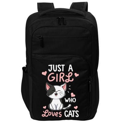Just A Girl Who Loves Cats Cute Cat Lover Gifts Impact Tech Backpack