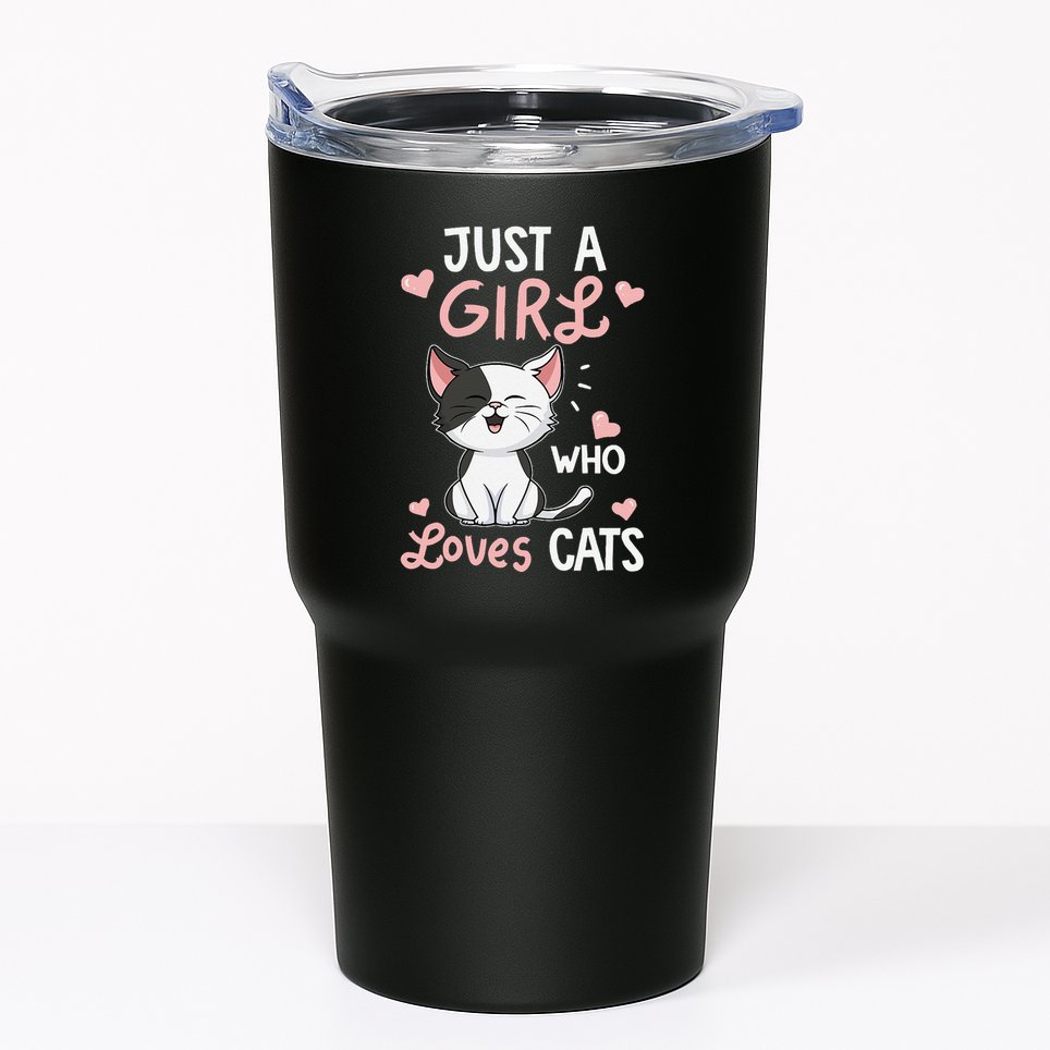Just A Girl Who Loves Cats Cute Cat Lover Gifts Tumbler