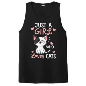 Just A Girl Who Loves Cats Cute Cat Lover Gifts PosiCharge Competitor Tank